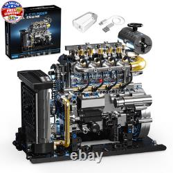 Diesel Engine Model Kit that Runs for Adults, MOC Mini Inline 4-Cylinder Diesel