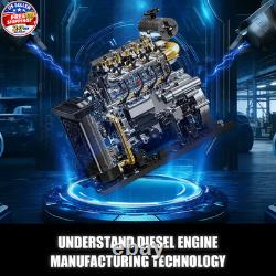 Diesel Engine Model Kit that Runs for Adults, MOC Mini Inline 4-Cylinder Diesel