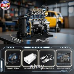 Diesel Engine Model Kit that Runs for Adults, MOC Mini Inline 4-Cylinder Diesel