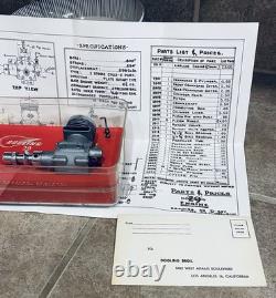 Dooling 29 Tether Car Model Airplane Engine with Box and Original Paperwork