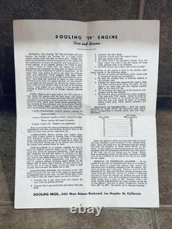 Dooling 29 Tether Car Model Airplane Engine with Box and Original Paperwork