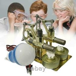 Double Cylinder Hot Air Stirling Engine Motor Model Toy Generator New R3A2 C9V4