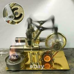 Double Cylinder Hot Air Stirling Engine Motor Model Toy Generator New R3A2 C9V4