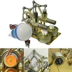 Double Cylinder Hot Air Stirling Engine Motor Model Toy Generator New R3A2 C9V4