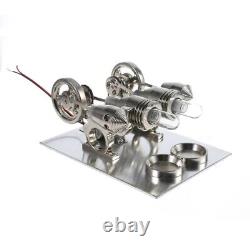 Double Cylinder Stirling Engine Motor Model Scientific Experiment Props