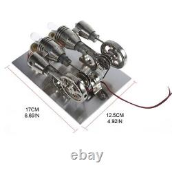 Double Cylinder Stirling Engine Motor Model Scientific Experiment Props