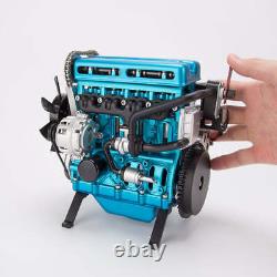 Electric Engine Model Kit Car DIY Full Metal 4 Cylinder Upgraded Version 364 Pcs