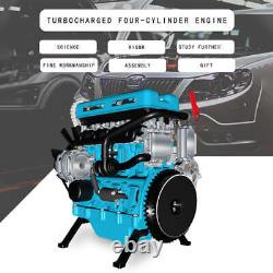 Electric Engine Model Kit Car DIY Full Metal 4 Cylinder Upgraded Version 364 Pcs
