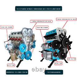 Electric Engine Model Kit Car DIY Full Metal 4 Cylinder Upgraded Version 364 Pcs