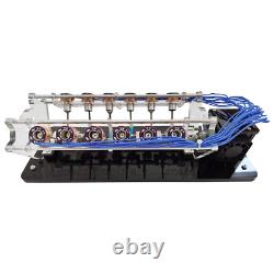 Electromagnet Engine Model 12 Coils V-Shaped Motor Model with LED Light 5V