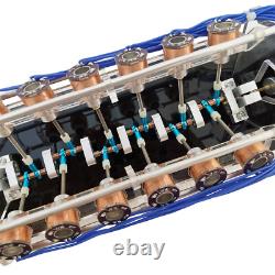 Electromagnet Engine Model 12 Coils V-Shaped Motor Model with LED Light 5V