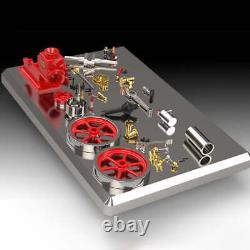 Engine Hit And Miss Model Brass Motor Kit With Stand & Accessories One Key Start