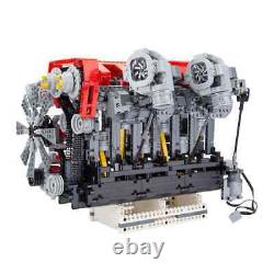 Engine Model Building Blocks Construction 6 Cylinder 4 Stroke Gasoline 1985Pcs