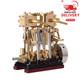 Engine Steam Model 2 Cylinder Stirling Vertical Power Motor With Oil Cup Support