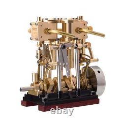Engine Steam Model 2 Cylinder Stirling Vertical Power Motor With Oil Cup Support