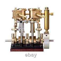 Engine Steam Model 2 Cylinder Stirling Vertical Power Motor With Oil Cup Support