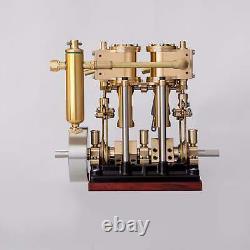 Engine Steam Model 2 Cylinder Stirling Vertical Power Motor With Oil Cup Support