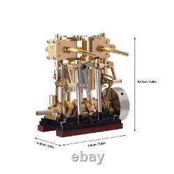 Engine Steam Model 2 Cylinder Stirling Vertical Power Motor With Oil Cup Support