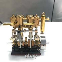 Engine Steam Model 2 Cylinder Stirling Vertical Power Motor With Oil Cup Support