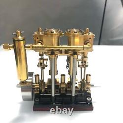 Engine Steam Model 2 Cylinder Stirling Vertical Power Motor With Oil Cup Support