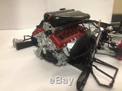 Engine + rear suspension model 1/8 scale laferrari, metal, plastic motor 18