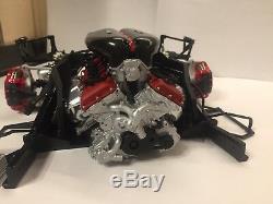 Engine + rear suspension model 1/8 scale laferrari, metal, plastic motor 18