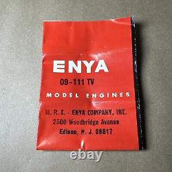 Enya 09-? T. V. Model Engine RC Airplane Excellent Vintage Engine With Muffler