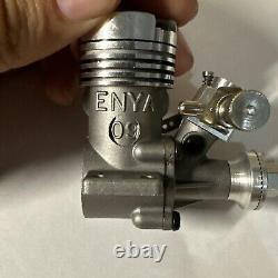 Enya 09-? T. V. Model Engine RC Airplane Excellent Vintage Engine With Muffler
