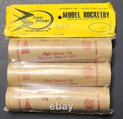 Flight Systems Inc flying model rocket booster engines FSI rocket motors E60-0