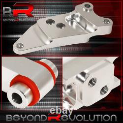 For 06-2011 Civic Si Jdm 3 Pcs Aluminum Engine Motor Mount Silver Red + Hardware