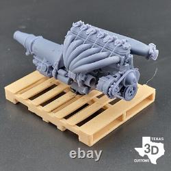 Ford 300 I-6 Turbocharged LS Head model engine resin 3D printed 124-18 scale