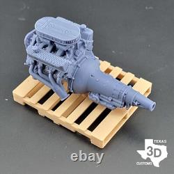 Ford 427 Cobra Dual Carb model engine resin 3D printed 124-18 scale