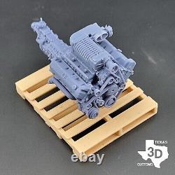 Ford 4.6l 2V Supercharged model engine resin 3D printed 124-18 scale