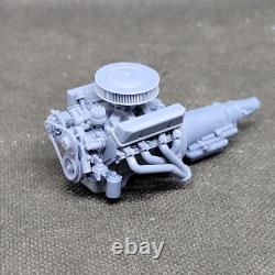 Ford FE Single Carb model engine resin 3D printed 124-18 scale