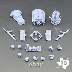 Ford Flathead V8 with 3x2 intake model engine resin 3D printed 124-18 scale