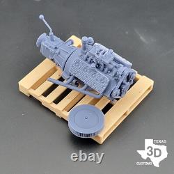 Ford Flathead V8 with 4bbl intake model engine resin 3D printed 124-18 scale