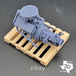 Ford Flathead V8 with 4bbl intake model engine resin 3D printed 124-18 scale