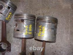 Ford Model A car Automobile engine motor pistons piston rods caps rod cap