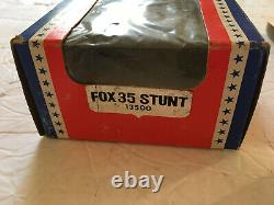 Fox 35 Stunt model airplane engine control line. 35 vintage glow motor CL & Box