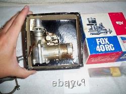 Fox 40 RC Model Airplane Engine Motor with Original Box and Owners Manual