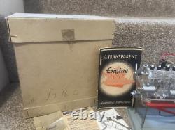 GESCHA TRASPARENT MOTOR GERMANY 50s Model Engine Boxed Very Rare