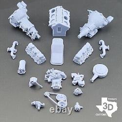 GMC Big Block V6 305 model engine resin 3D printed 124-18 scale