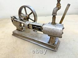 HORIZONTAL MODEL STATIONARY STEAM ENGINE Very Neat Old Motor Will Run On Air