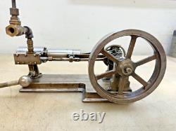 HORIZONTAL MODEL STATIONARY STEAM ENGINE Very Neat Old Motor Will Run On Air