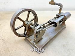 HORIZONTAL MODEL STATIONARY STEAM ENGINE Very Neat Old Motor Will Run On Air