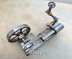 HORIZONTAL MODEL STATIONARY STEAM ENGINE Very Neat Old Motor Will Run On Air