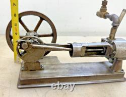 HORIZONTAL MODEL STATIONARY STEAM ENGINE Very Neat Old Motor Will Run On Air