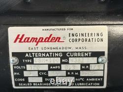 Hampden Engineering Single Phase AC Capacitor Start Motor Model CSM-100