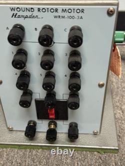Hampden Engineering Wound Rotor Motor Training Unit Model WRM-100-3A