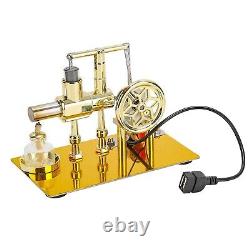 Hot Air Stirling Engine Motor Education Model Electricity Power Generator LED